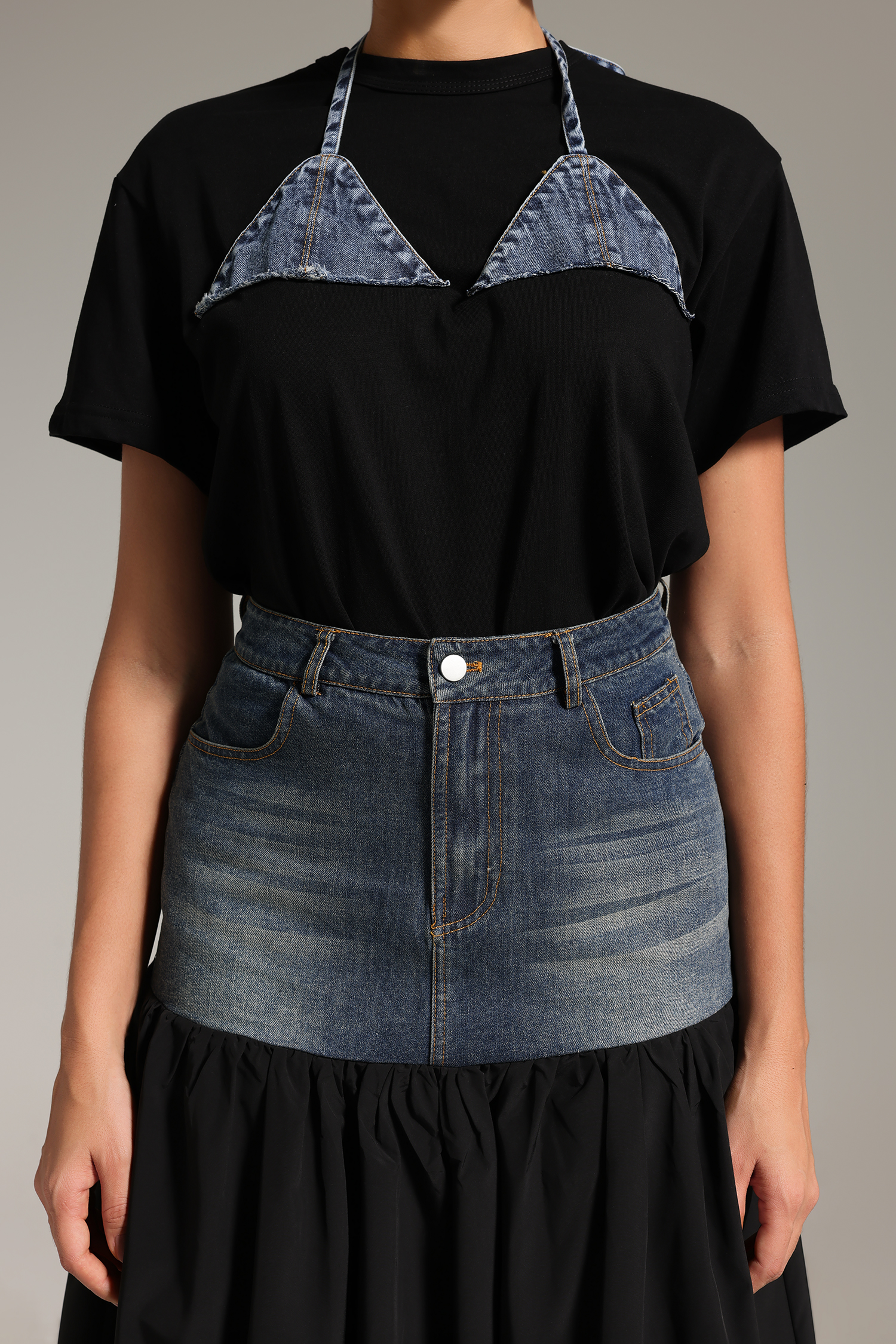 Ulama Patchwork Denim Set