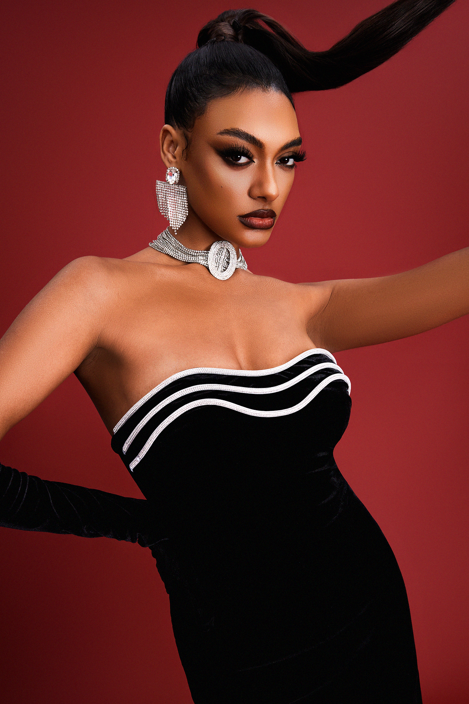 Fifer Tube Bandage Midi Dress