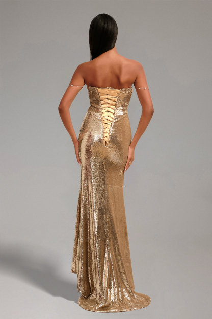 Gricely Strapless Sequin Maxi Dress
