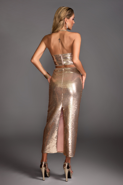 Lmaan Glitter Maxi Dress