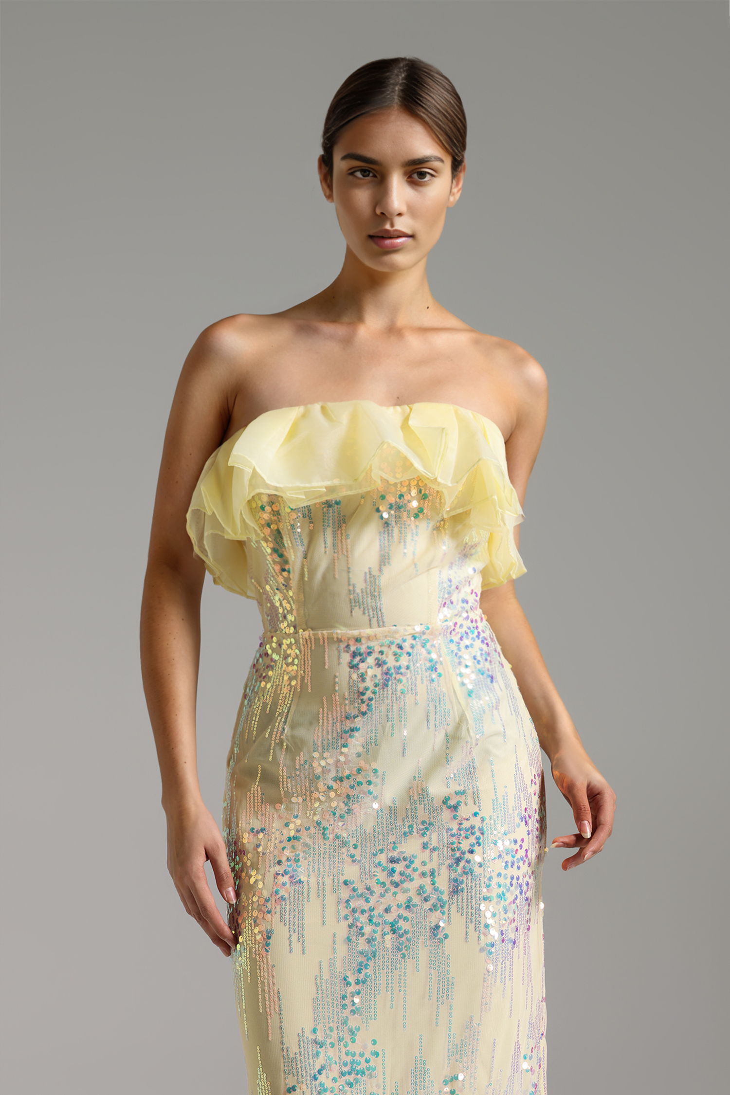 Elyse Sequined Tube Maxi Dress