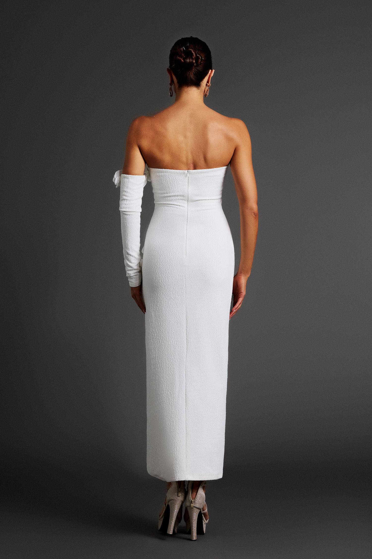 Jennifer One Shoulder Flowers Maxi Dress