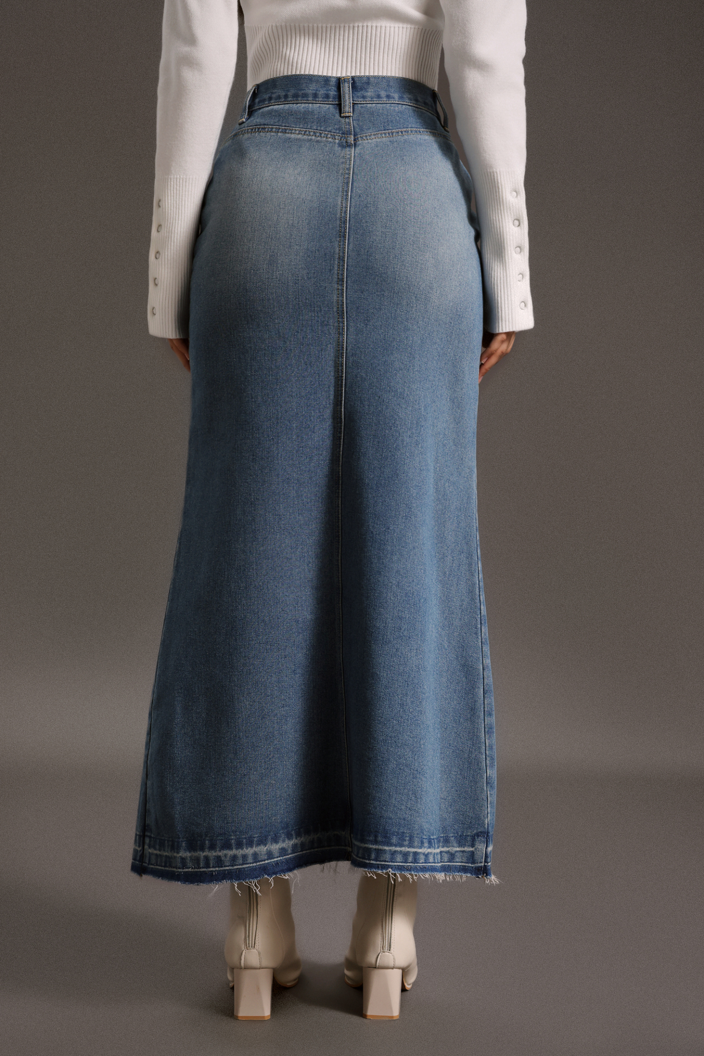 Eweny High Slit Cowboy Skirt