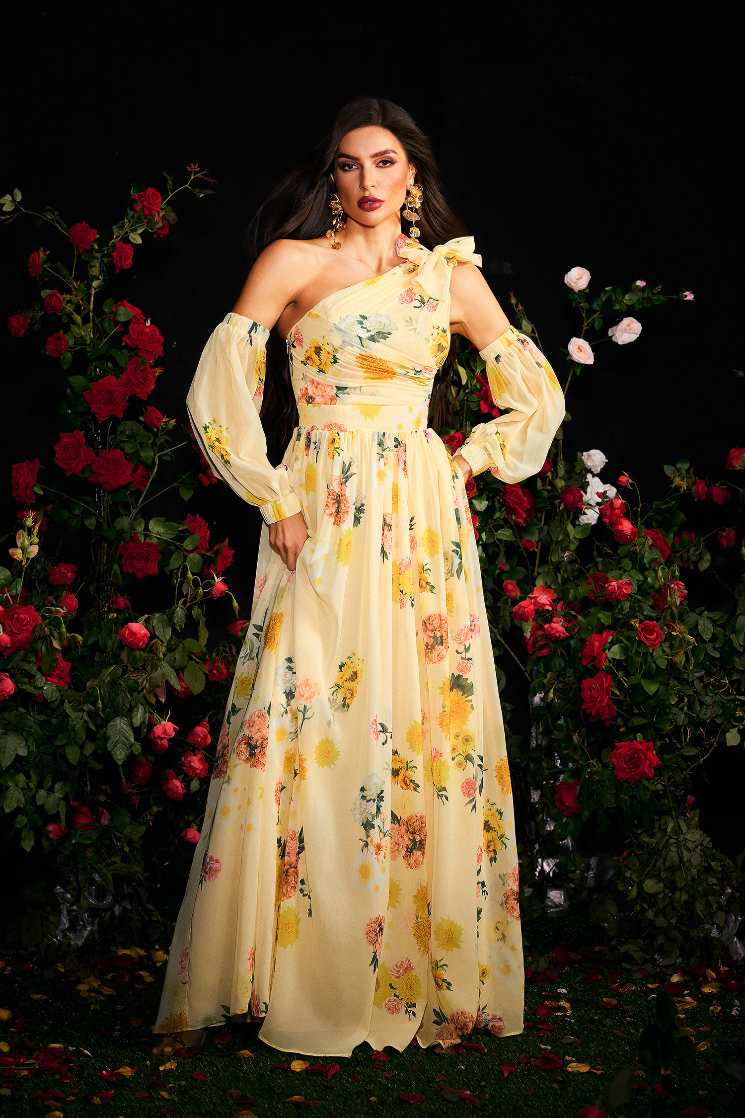 Waza Flowers Printed Maxi Dress