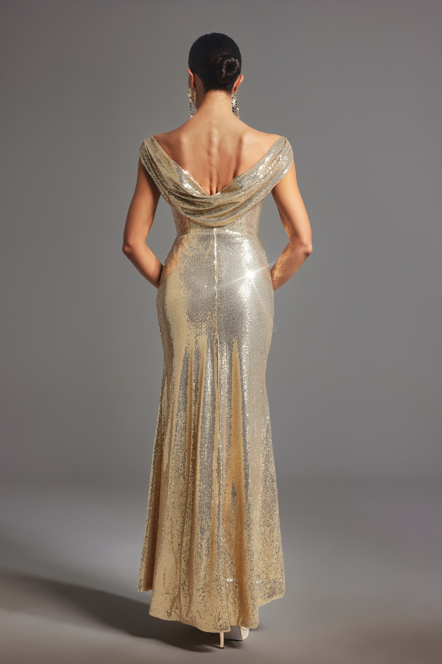 Marley Sleeveless Backless Sequin Maxi Dress