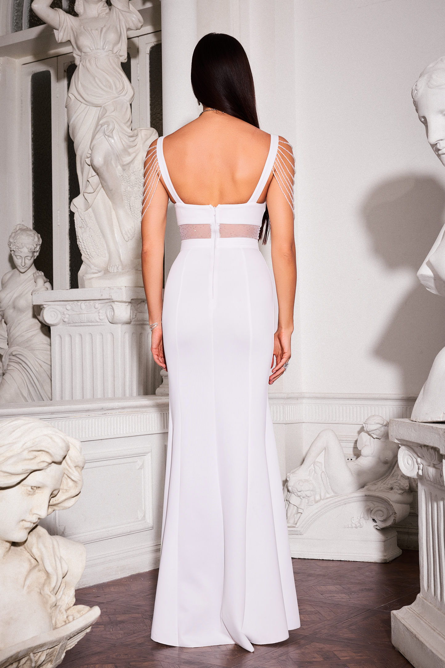 Easton Diamante Chain Cut Out Maxi Dress