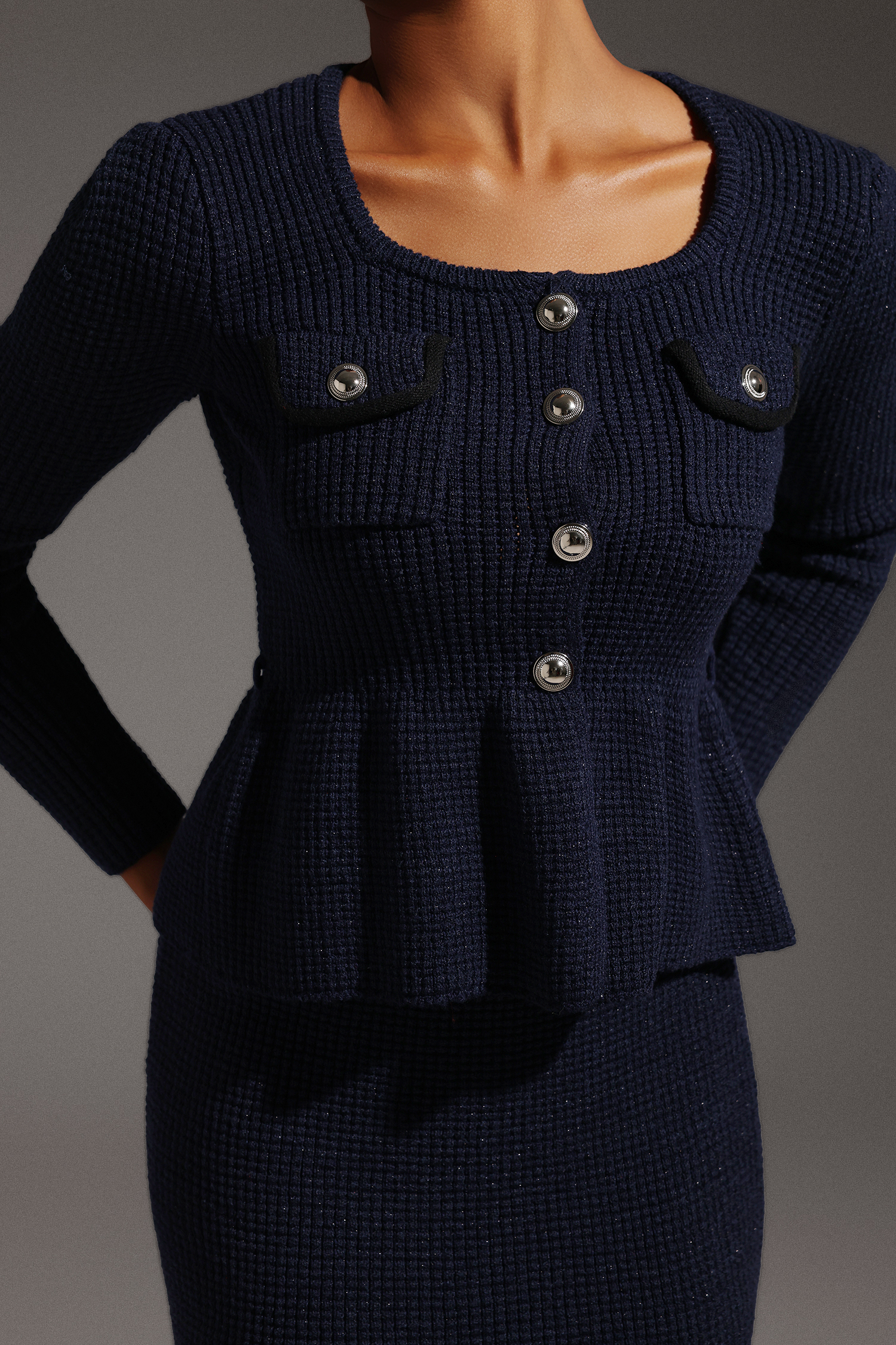 Hayden Square Collar Fishtail Maxi Dress