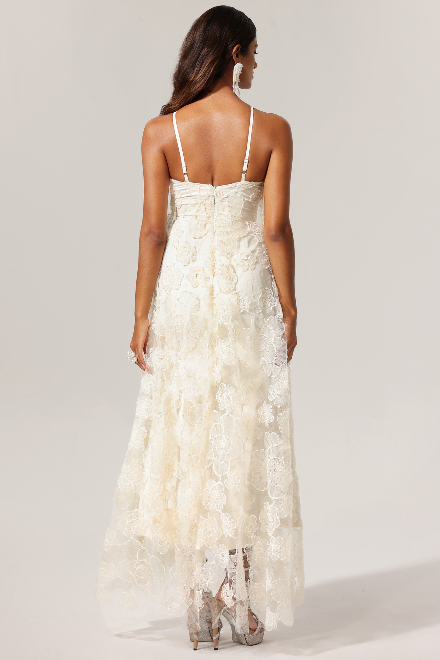 Wila Backless Sleeveless Flowers Maxi Dress