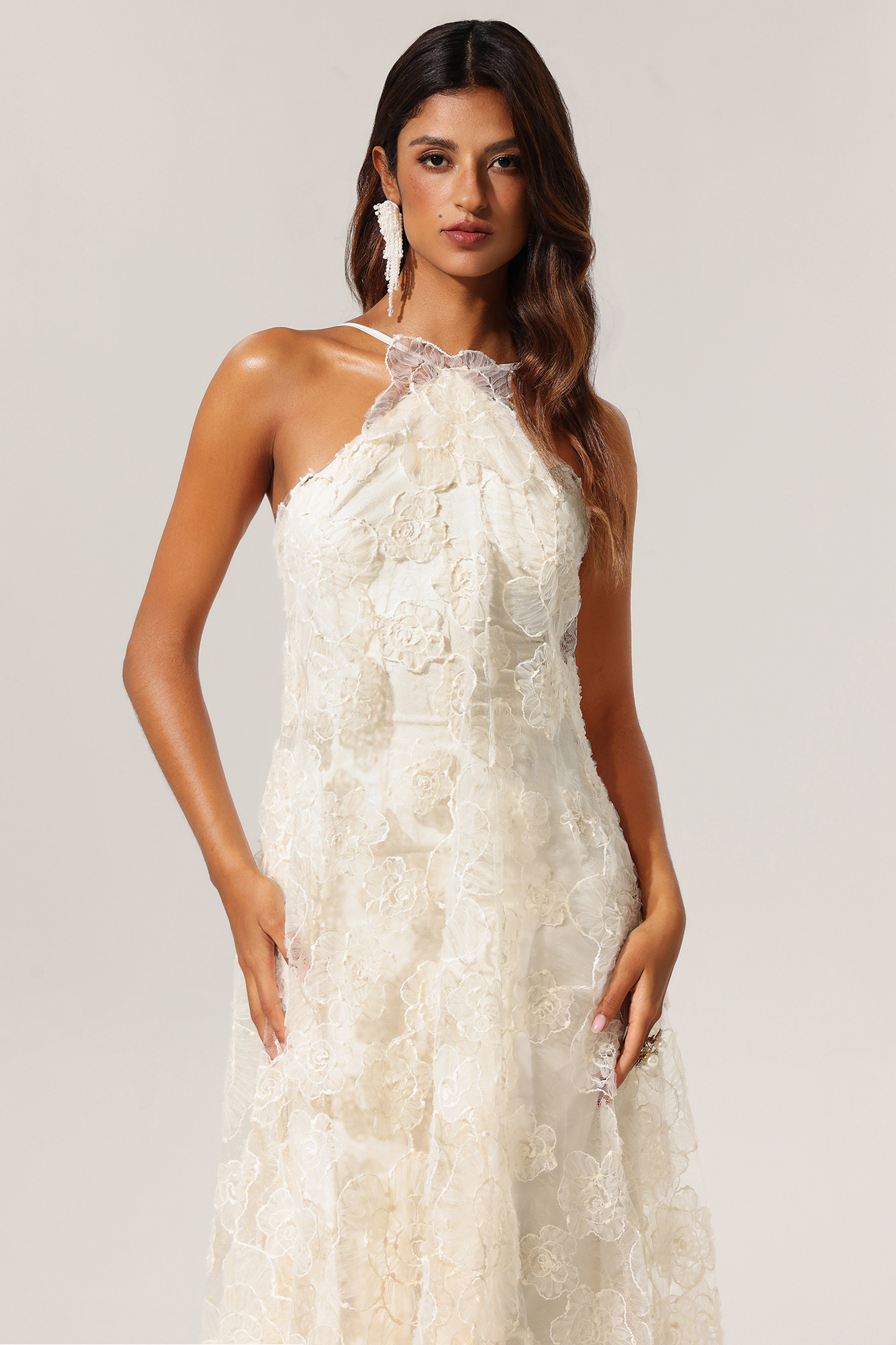 Wila Backless Sleeveless Flowers Maxi Dress