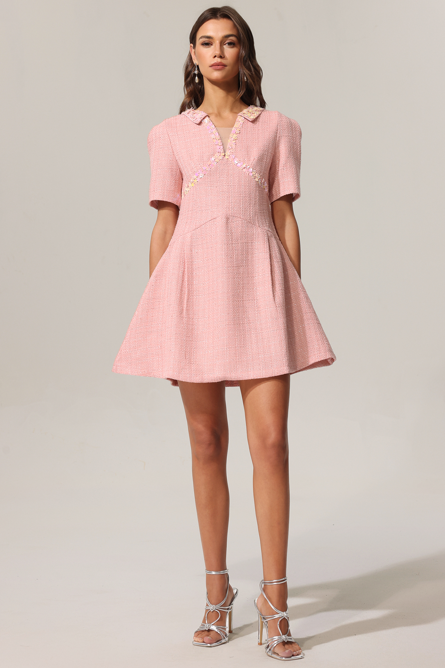 Didu V-Neck Short Sleeves Mini Dress