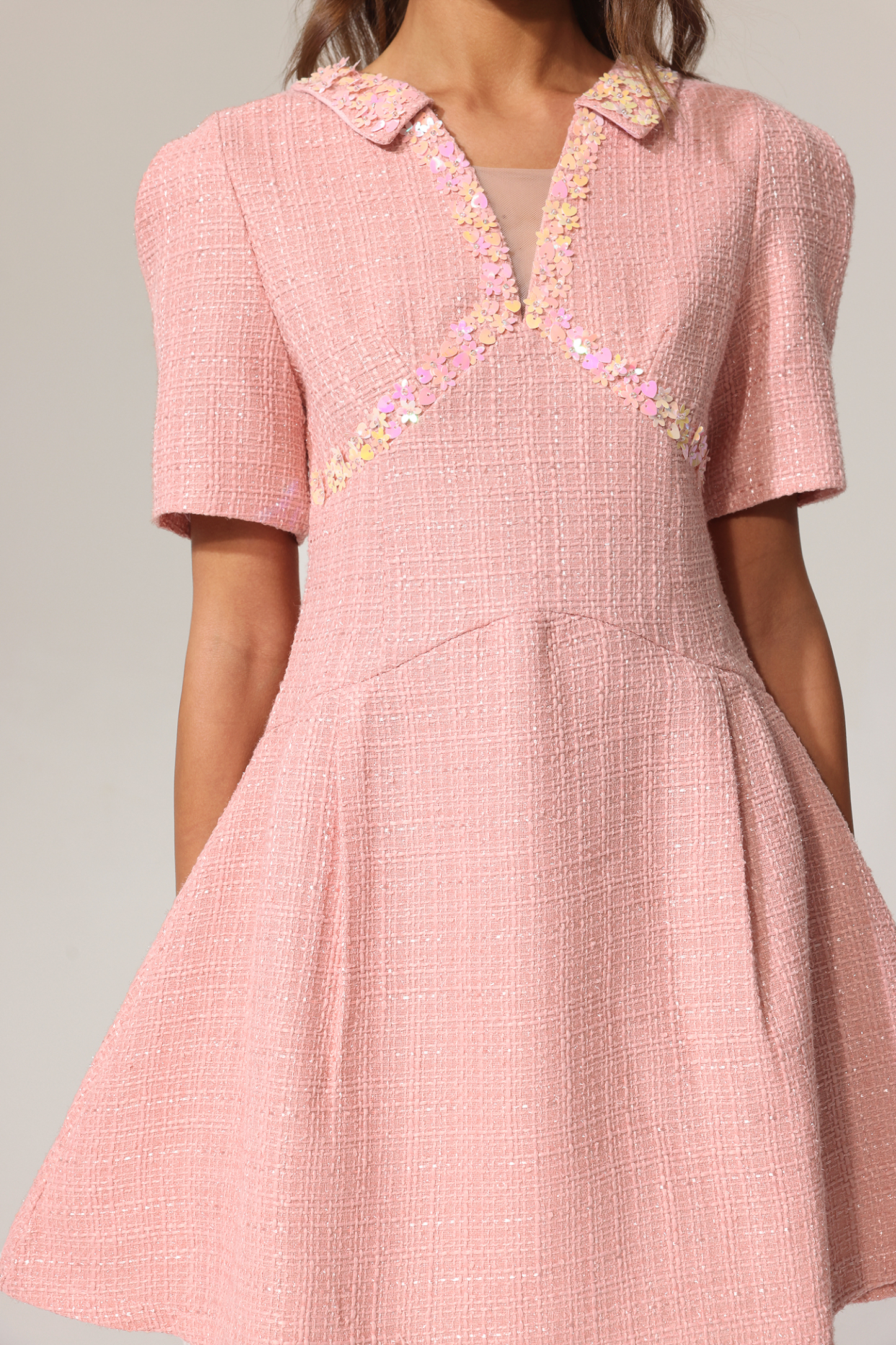 Didu V-Neck Short Sleeves Mini Dress