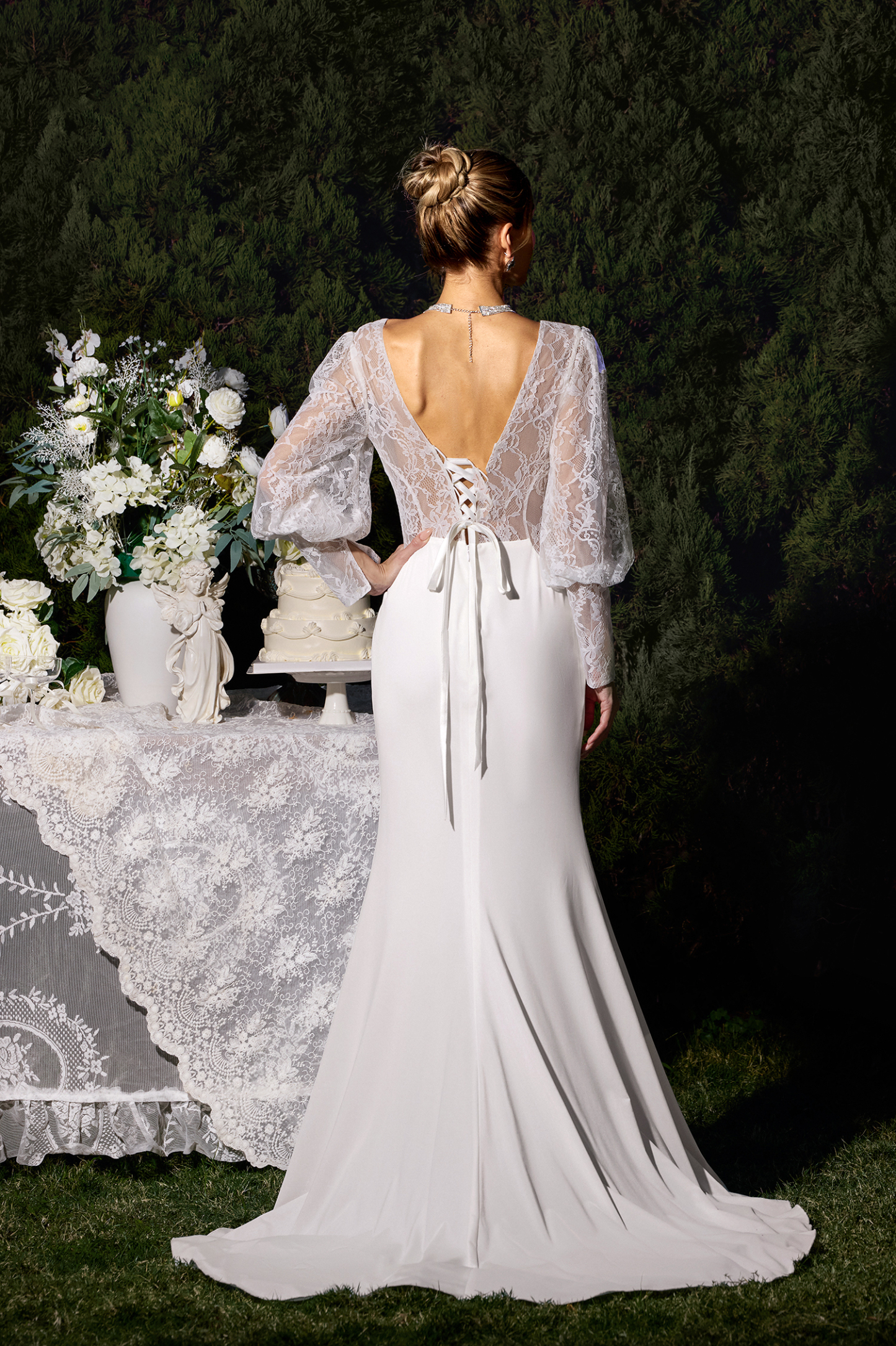 Liaka Long Sleeve Lace Maxi Dress