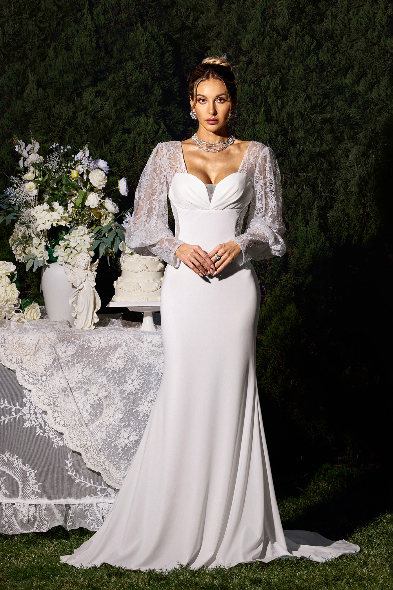 Liaka Long Sleeve Lace Maxi Dress