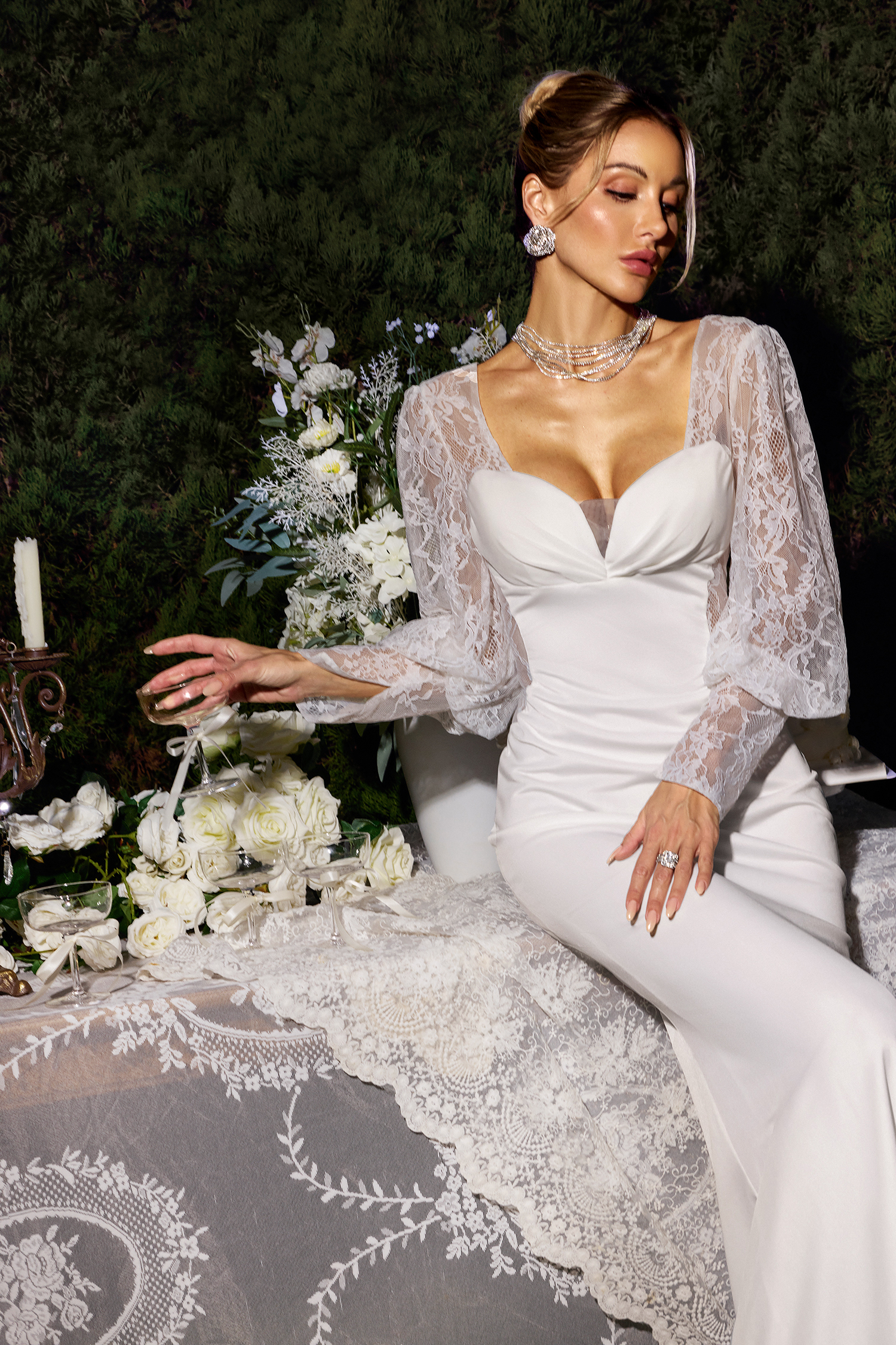 Liaka Long Sleeve Lace Maxi Dress