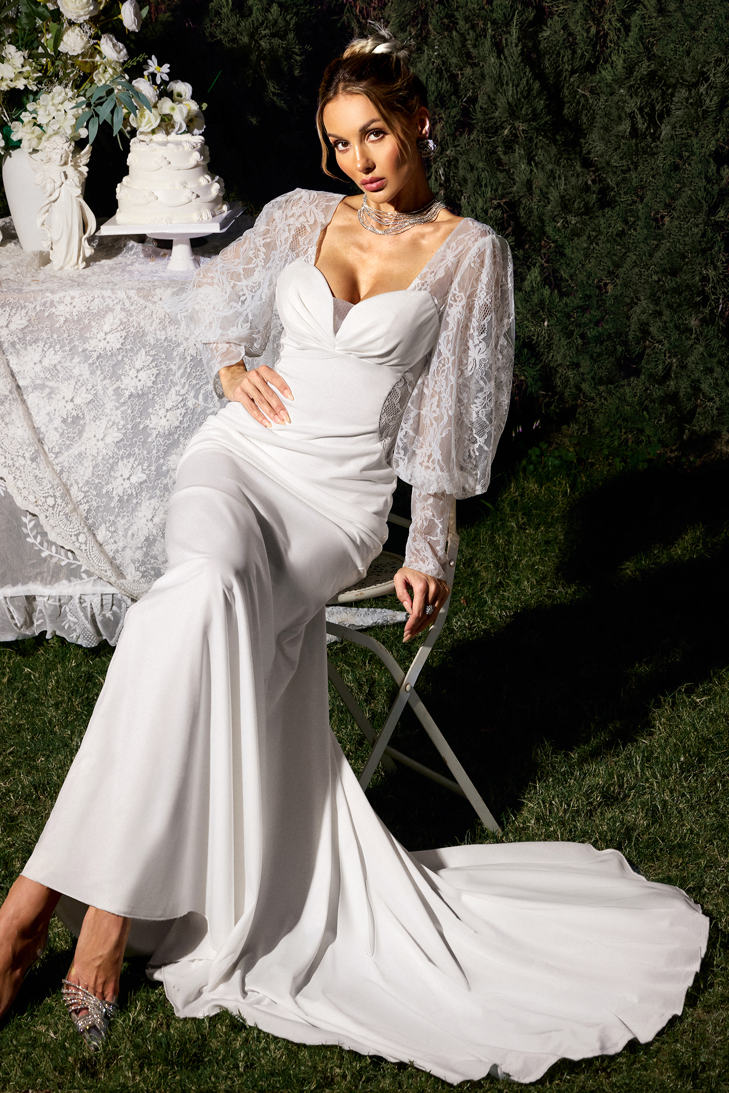 Liaka Long Sleeve Lace Maxi Dress