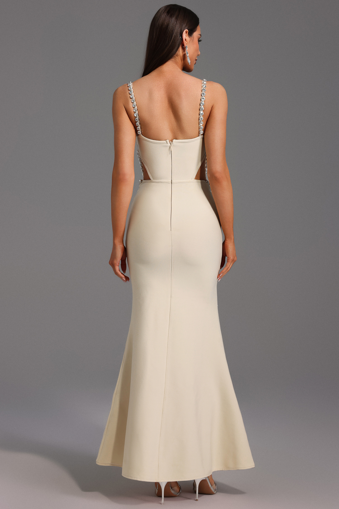 Wila Sleeveless Diamond Bandage Maxi Dress