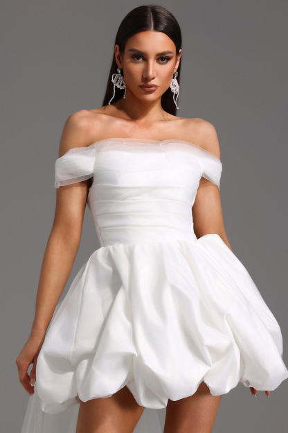 Lliana Off-the-Shoulder Streamer Mini Dress