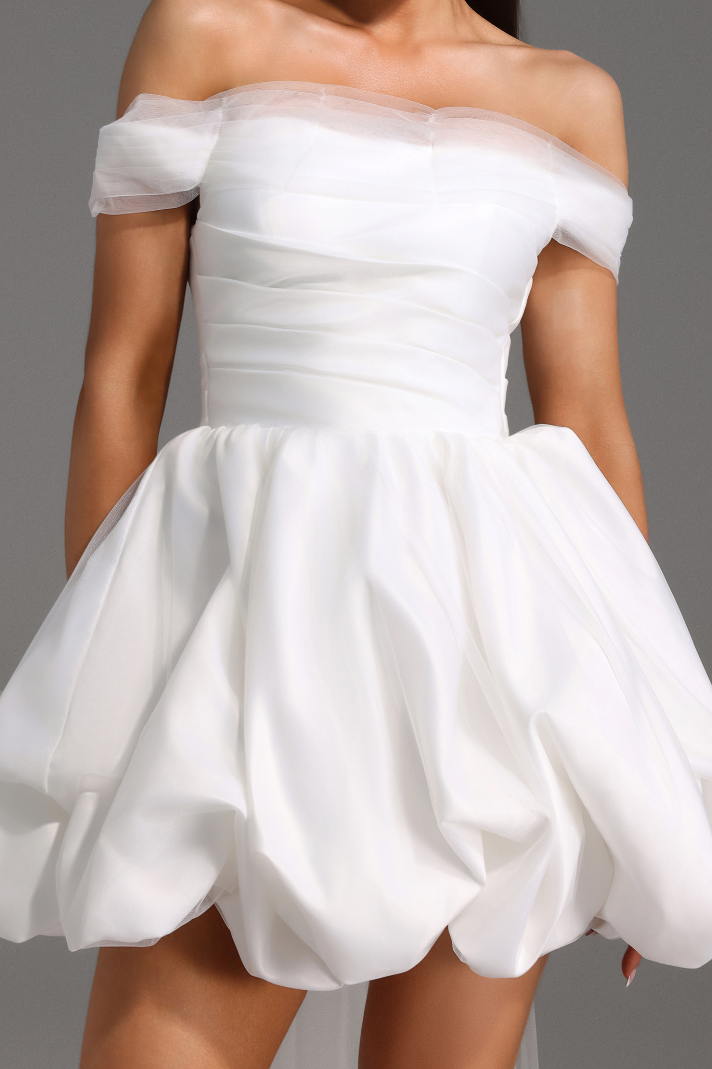 Lliana Off-the-Shoulder Streamer Mini Dress