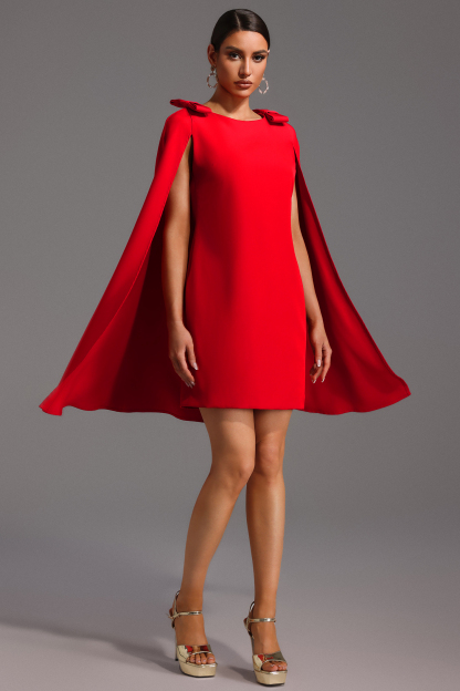 Ierra Shawl Bow Mini Dress