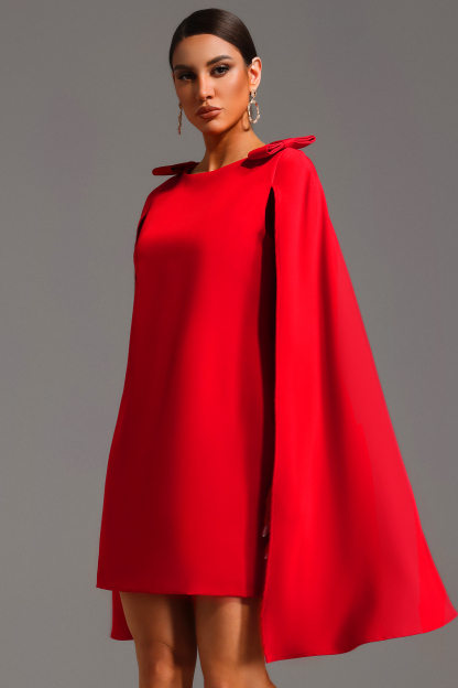 Ierra Shawl Bow Mini Dress