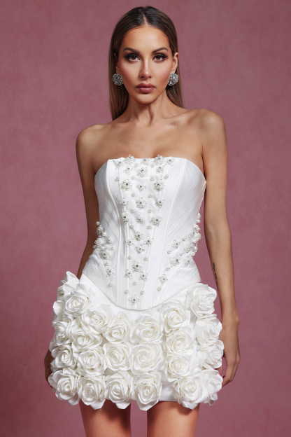 Tadeo Sleeveless Pearl Diamond Mini Two-Piece Set