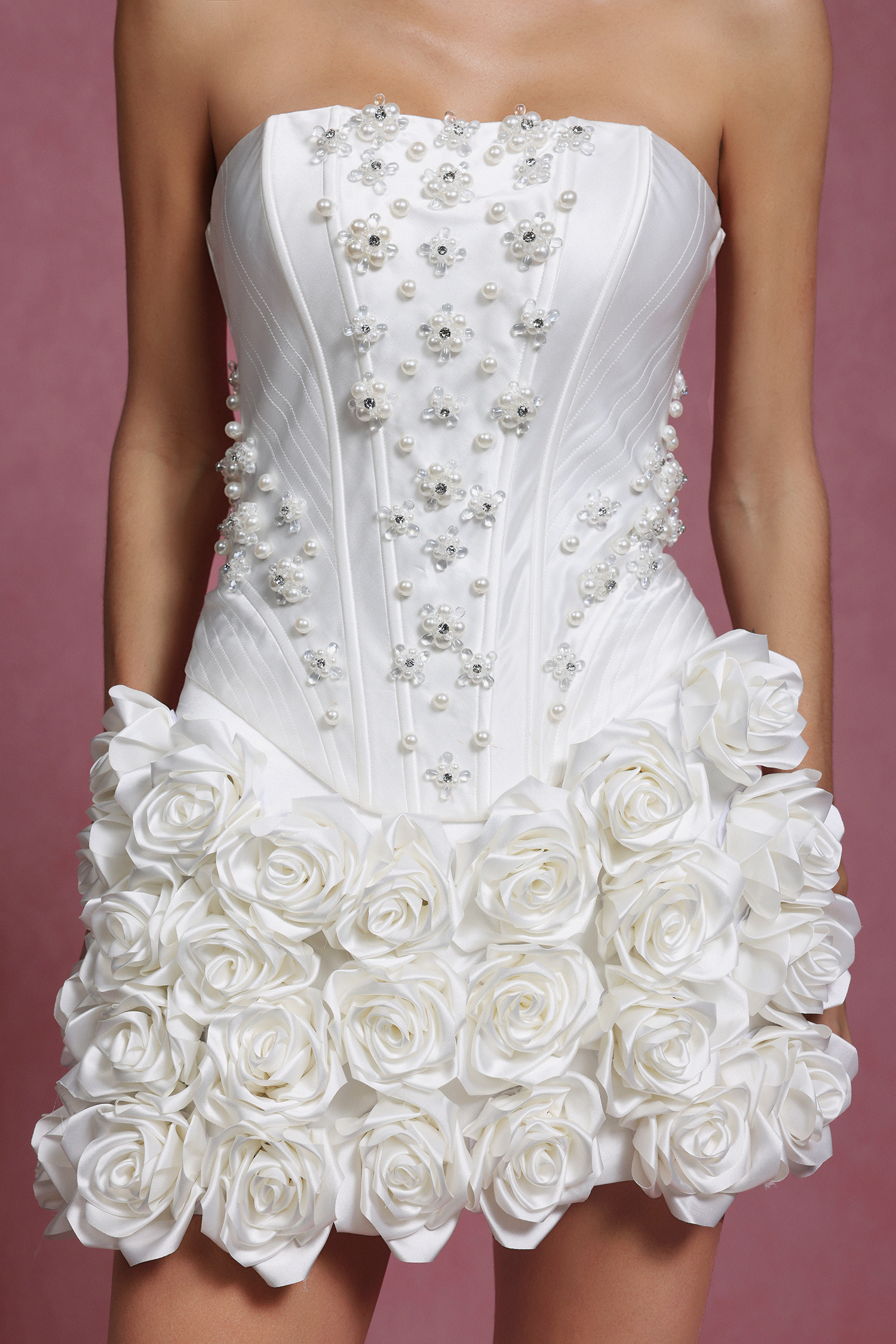 Tadeo Sleeveless Pearl Diamond Mini Two-Piece Set