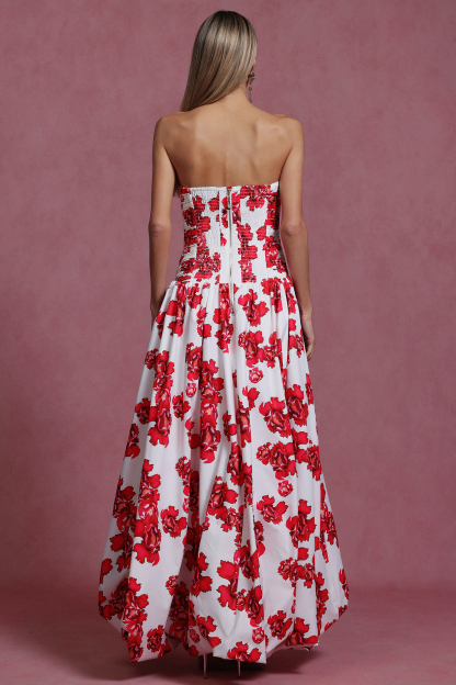 Tenley Sleeveless Printing Fold Maxi Dress