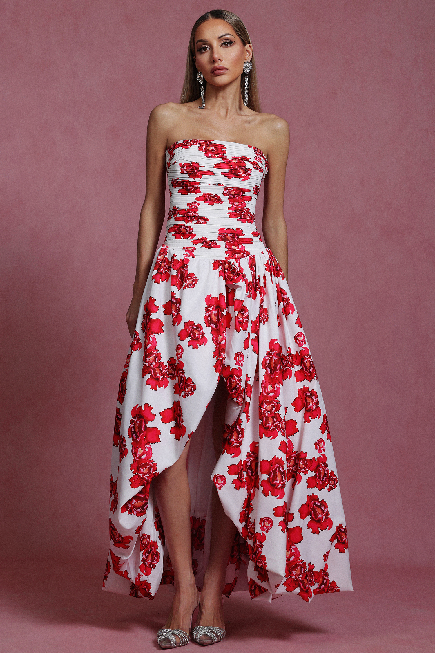 Tenley Sleeveless Printing Fold Maxi Dress