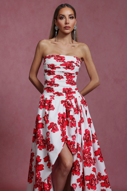 Tenley Sleeveless Printing Fold Maxi Dress