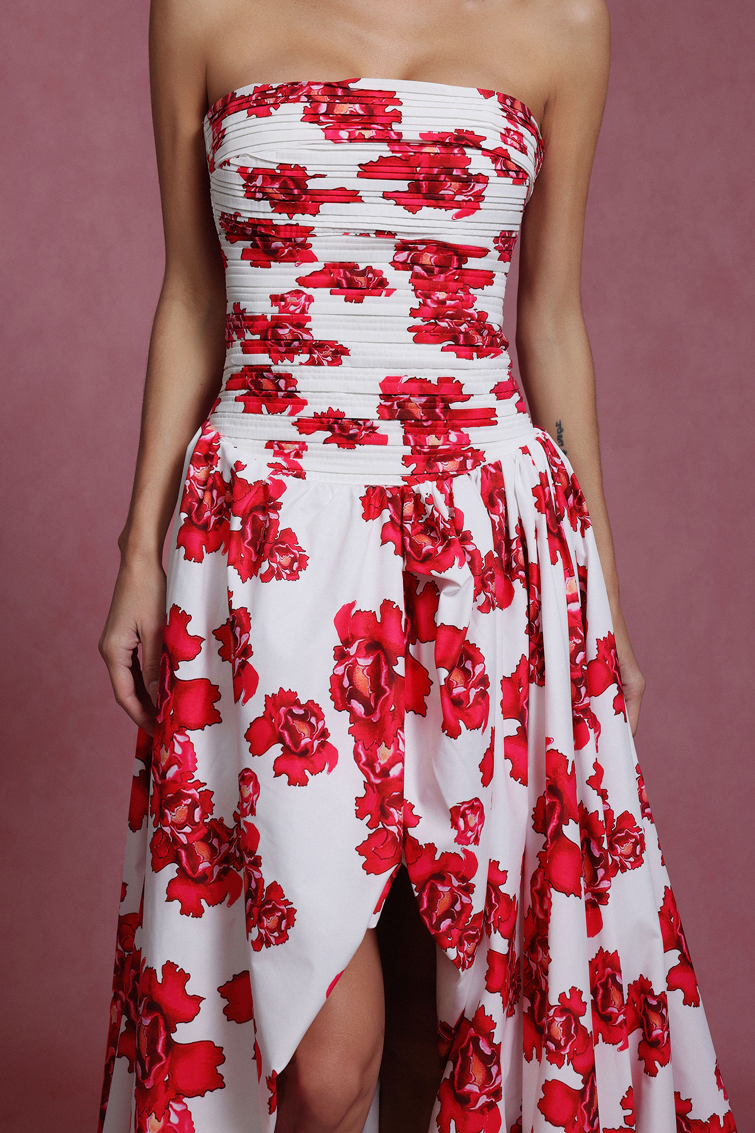 Tenley Sleeveless Printing Fold Maxi Dress