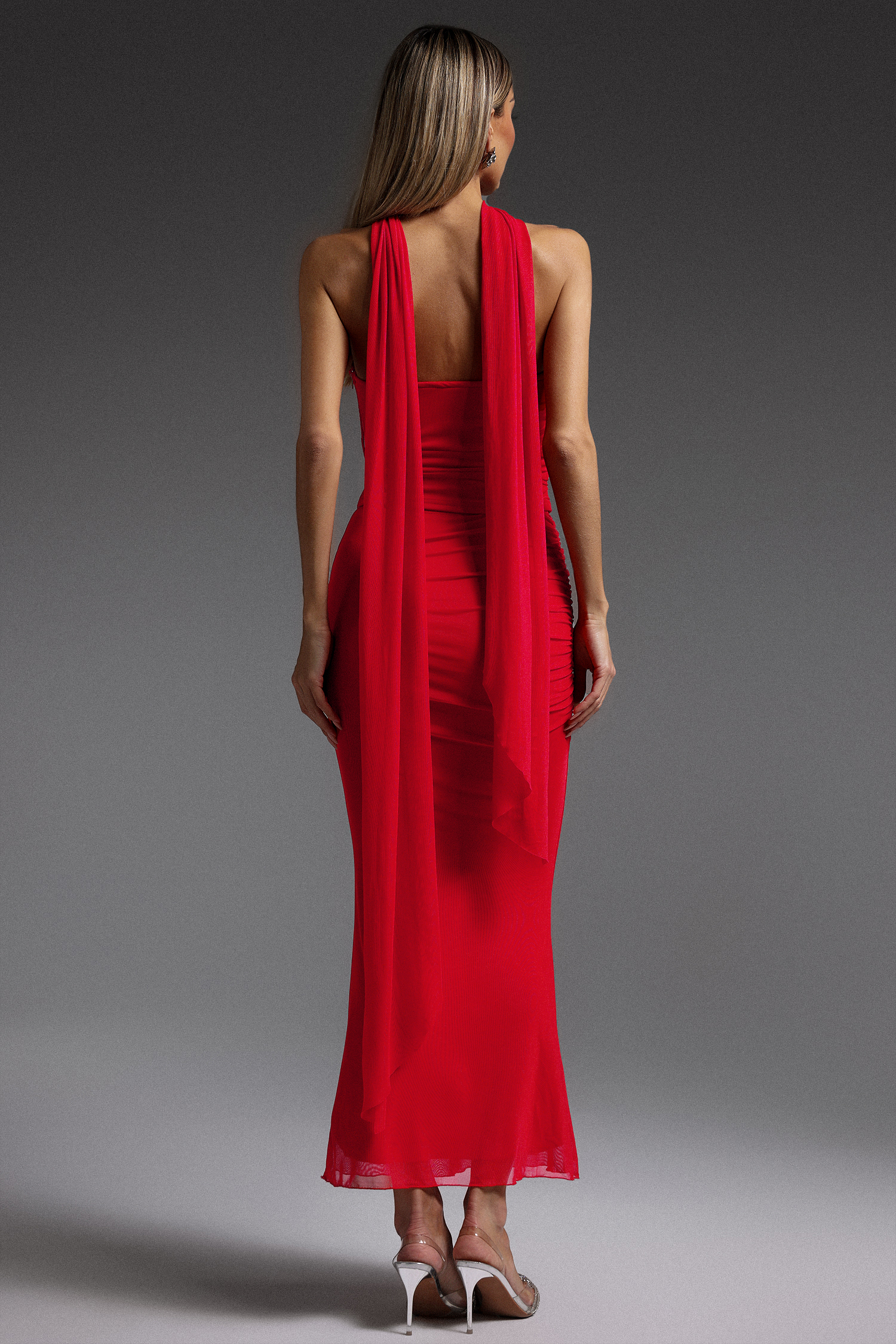 Lanla Sleeveless Frenum Halter Maxi Three-Piece Set