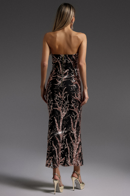 Kale Sleeveless Sequin Maxi Dress