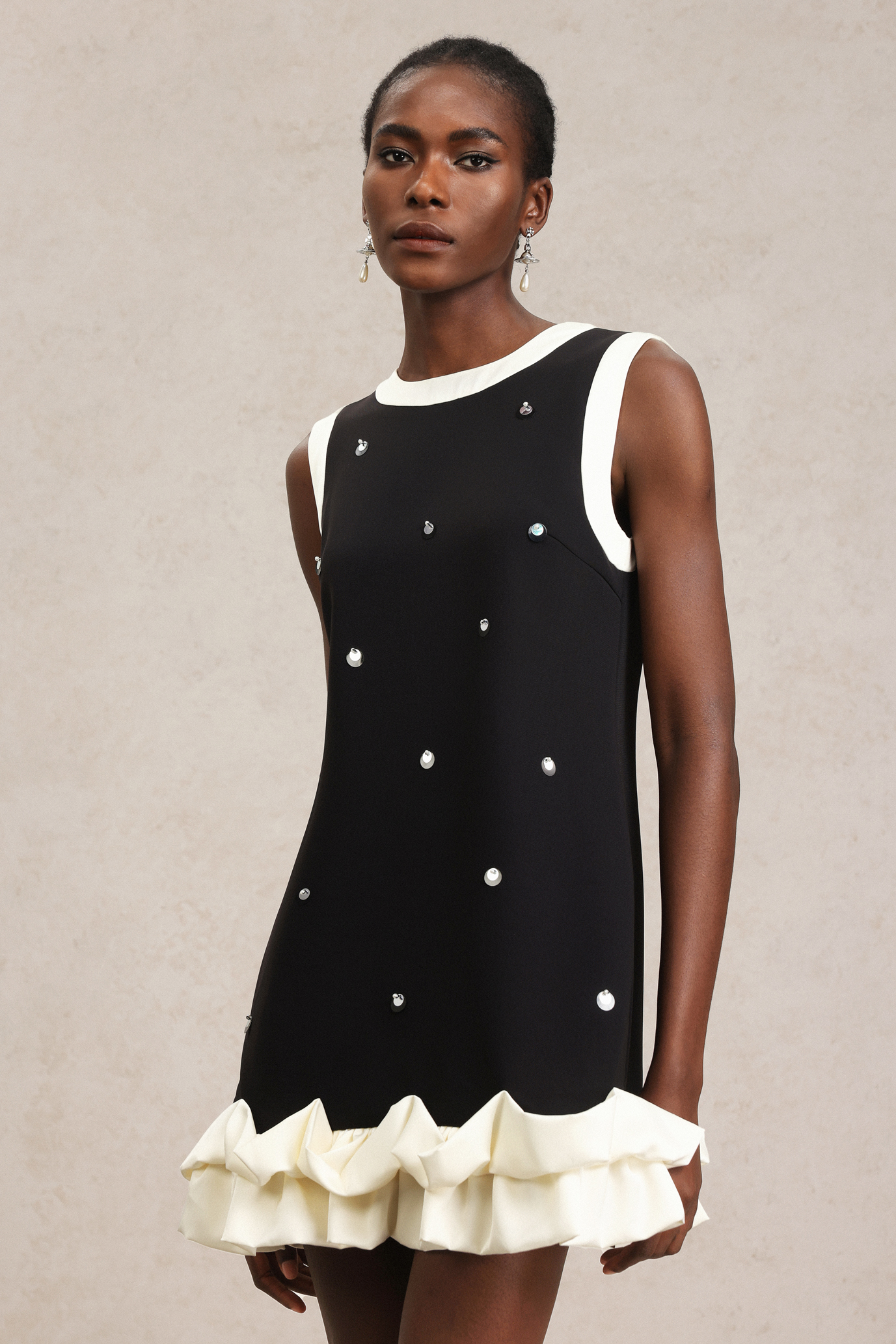 Edie Round Neck Sleeveless Sequin Mini Dress