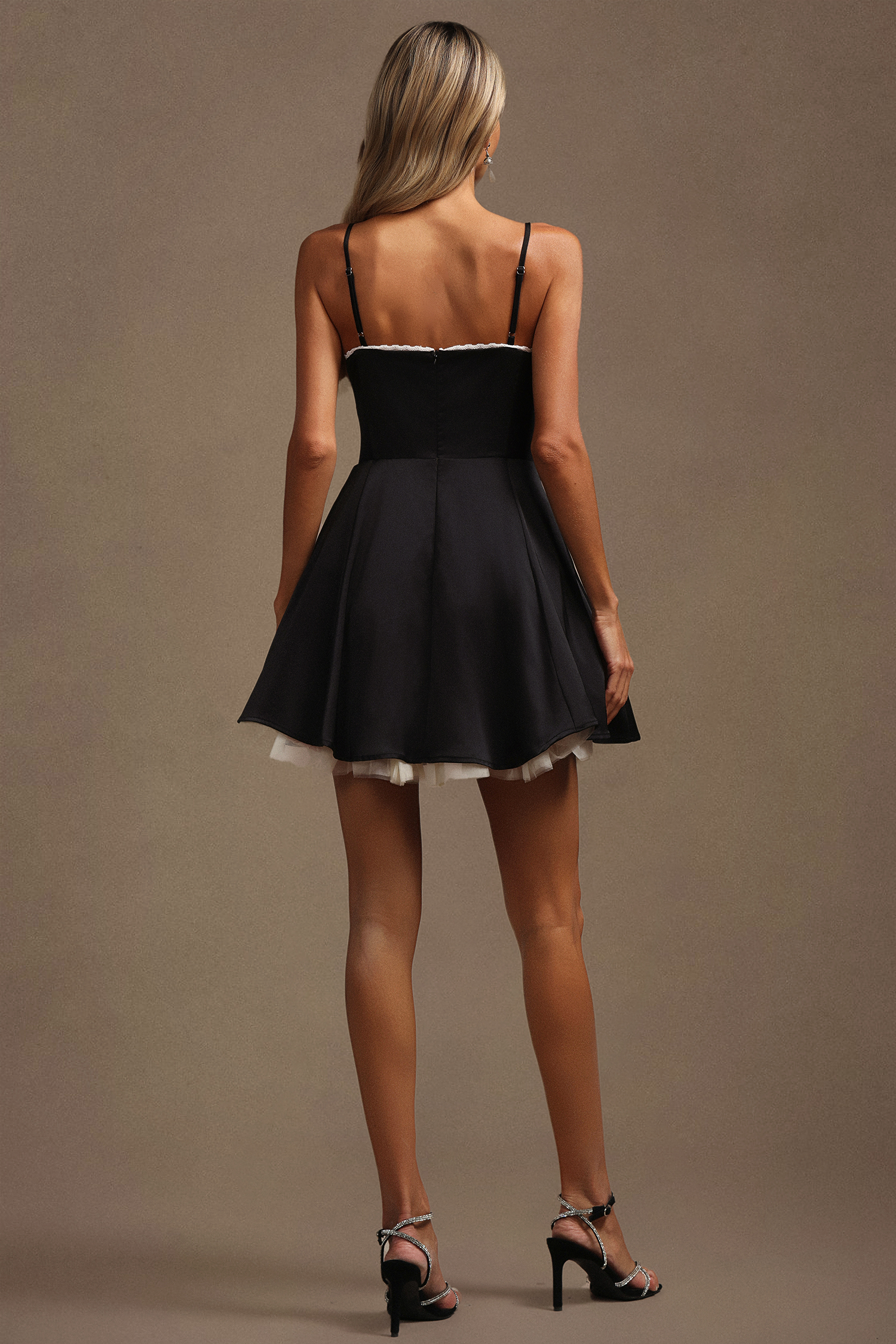 Lape Halter Folds Mini Dress