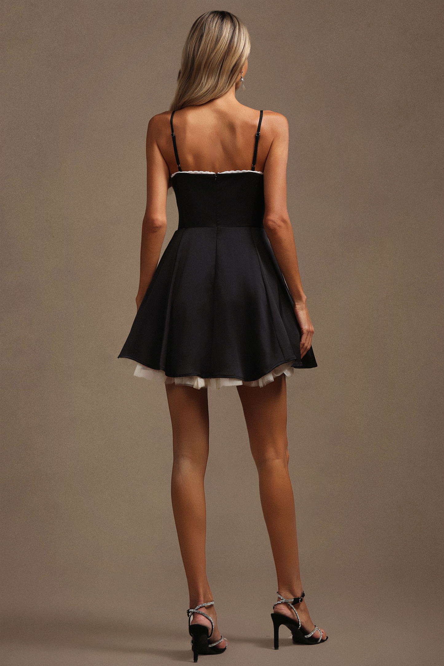 Lape Halter Folds Mini Dress