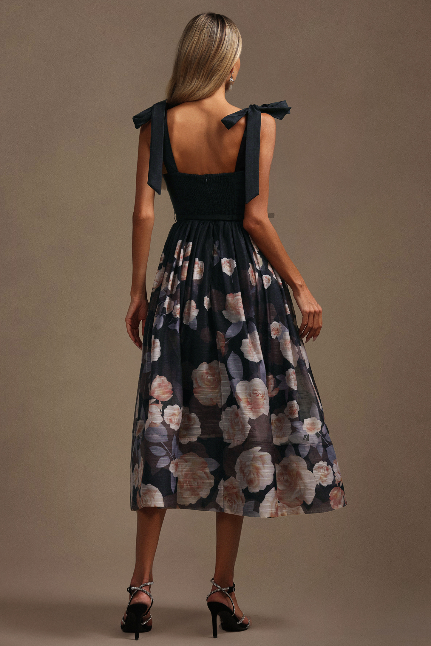 Wynter Halter Floral Printed Midi Dress