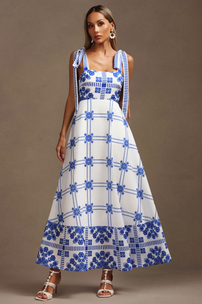 Hainsley Halter Floral Printed Maxi Dress