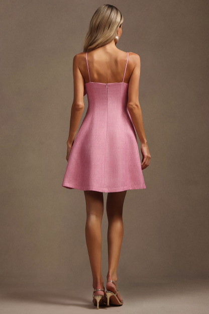 Fring Halter Flowers Diamond Sleeveless Mini Dress