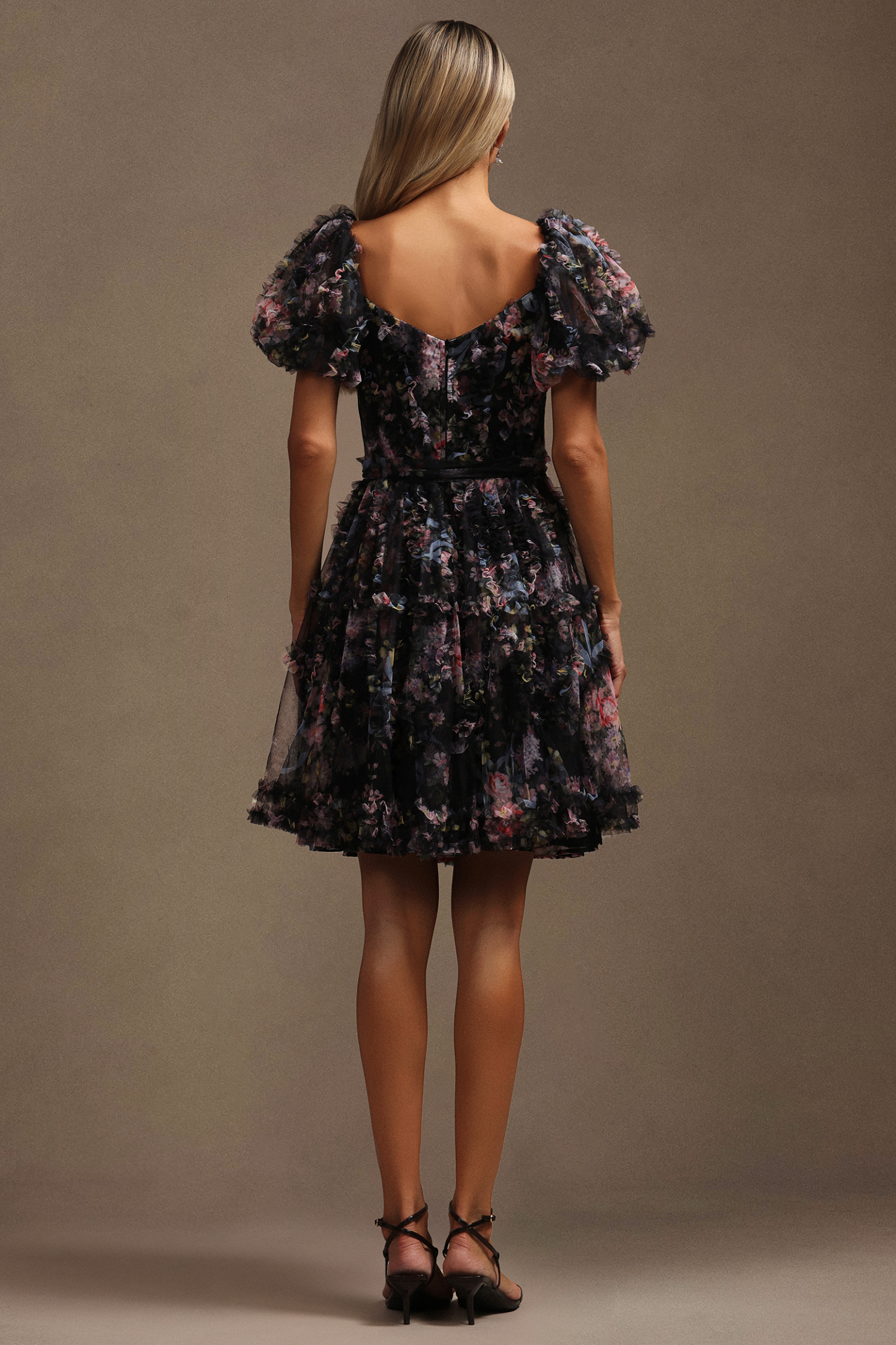 Hester Short Sleeves Floral Printed Mini Dress