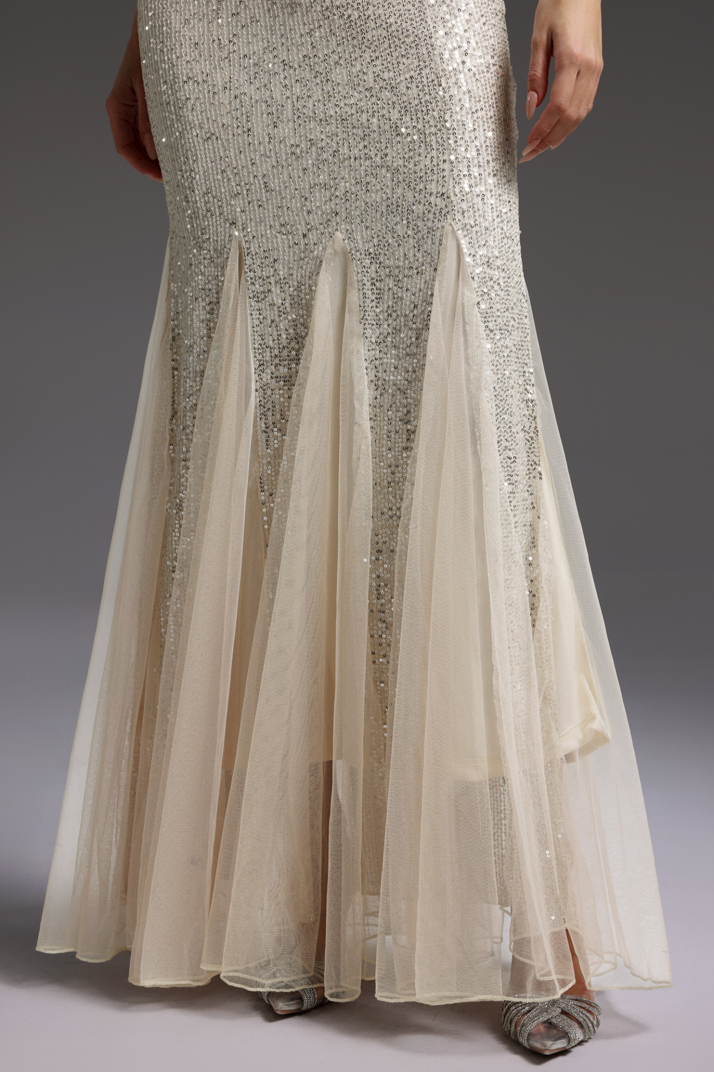 Lola Sleeveless V-Neck Sequin Maxi Dress