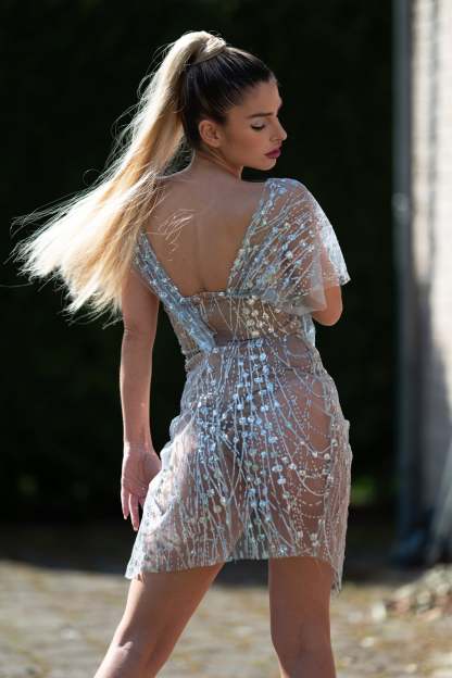 Glitter Sequin Dress - Silver
