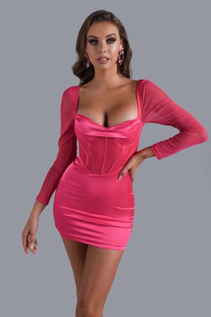 Lizzie Satin Mini Dress