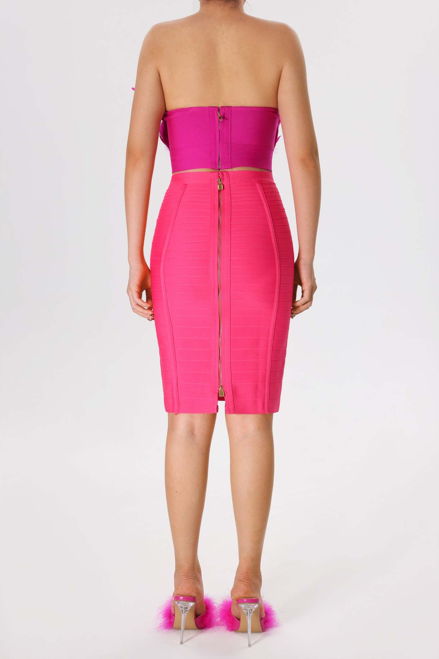 Bethany Feather Top & Bandage Skirt