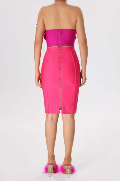 Bethany Feather Top & Bandage Skirt