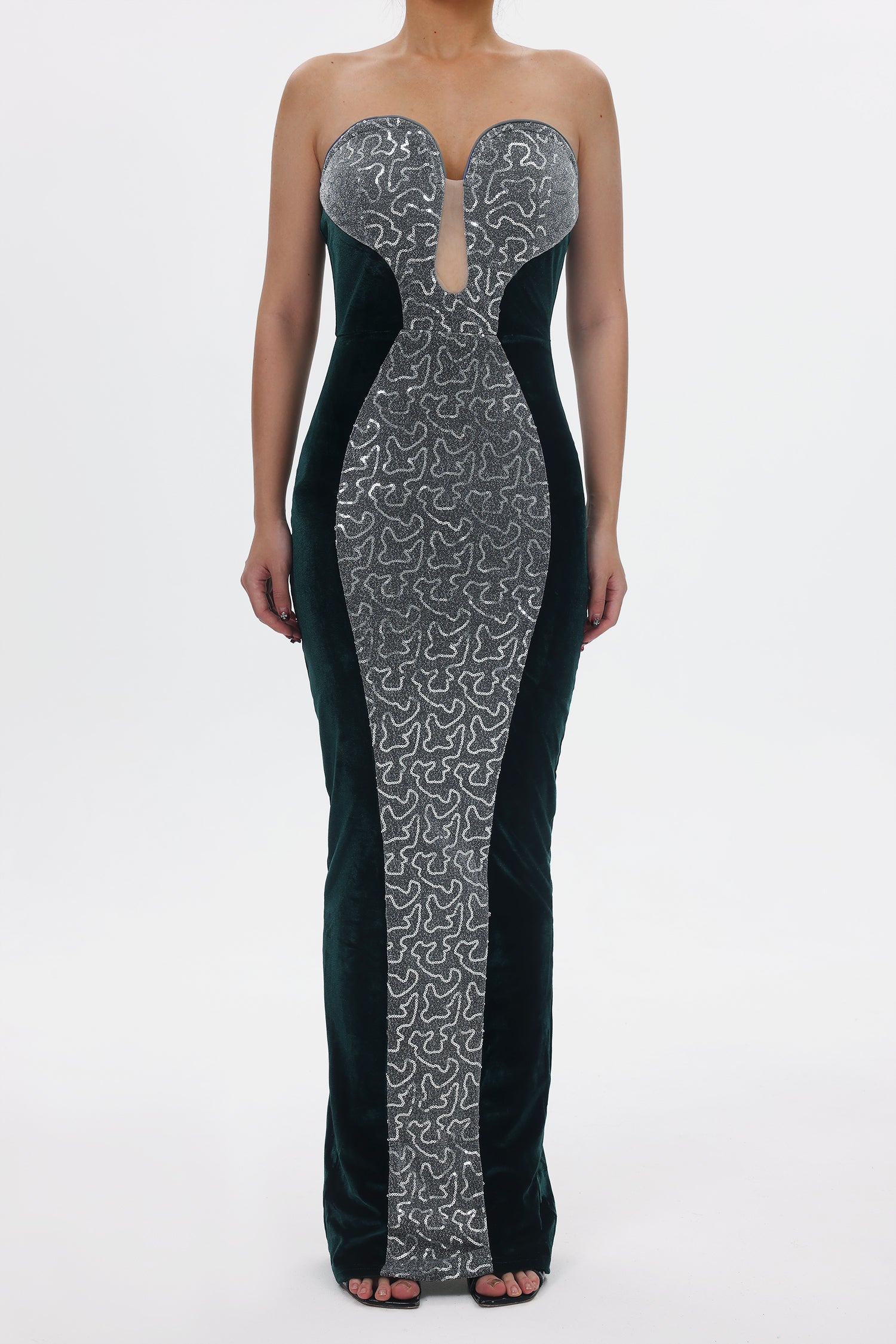 Charlotte Sequins Velvet Dress