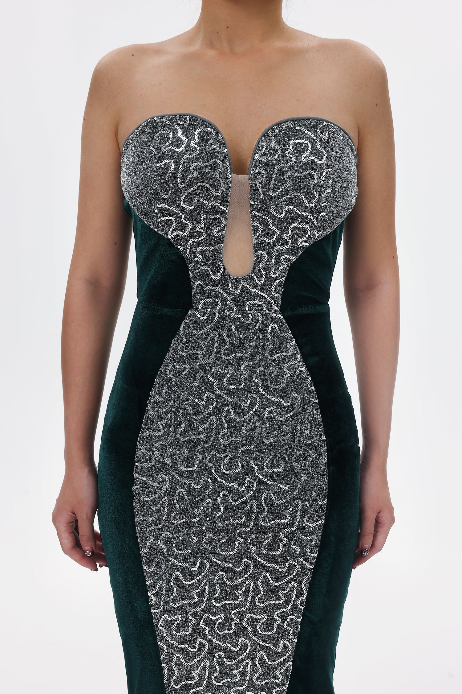 Charlotte Sequins Velvet Dress