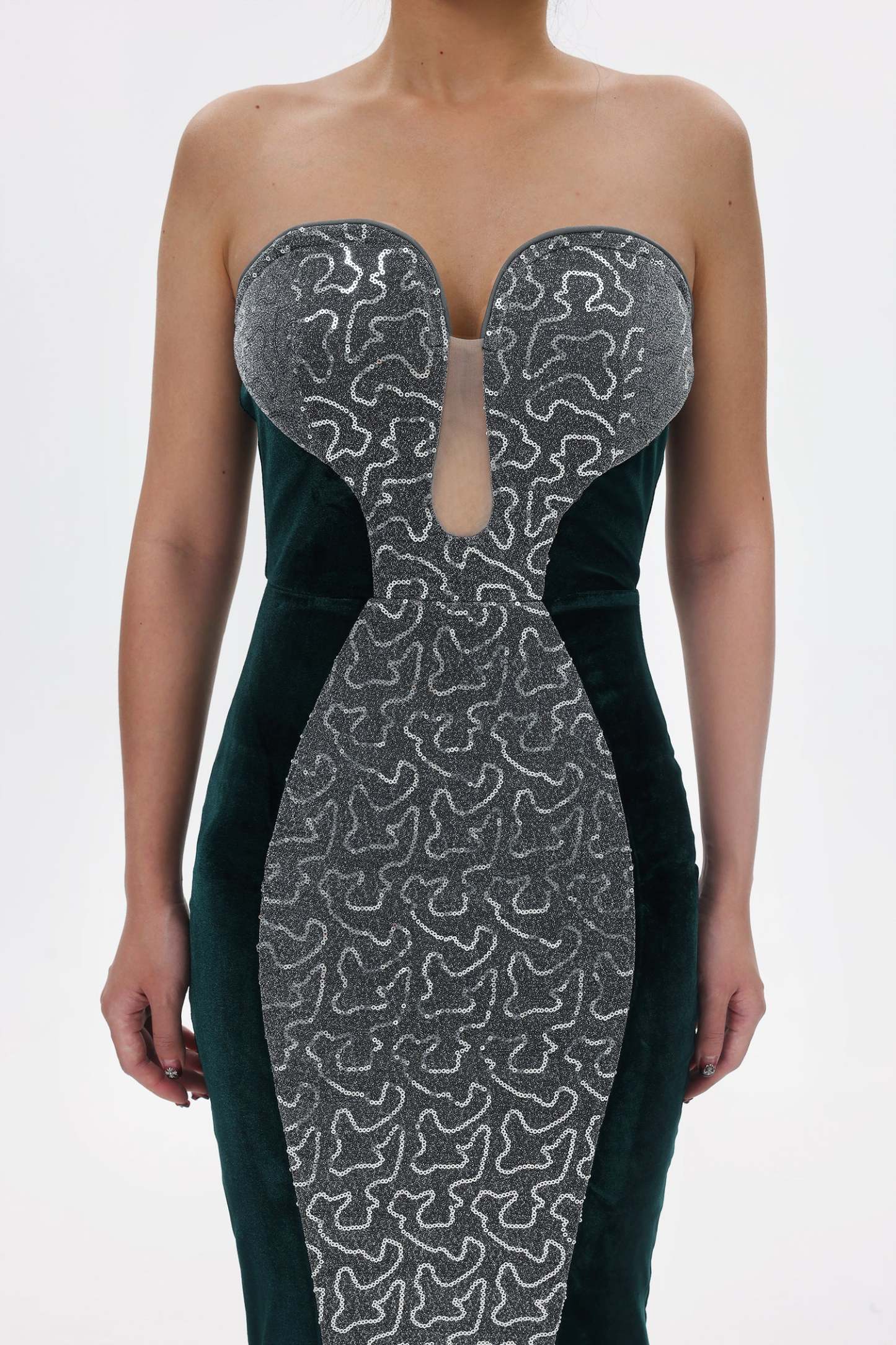 Charlotte Sequins Velvet Dress