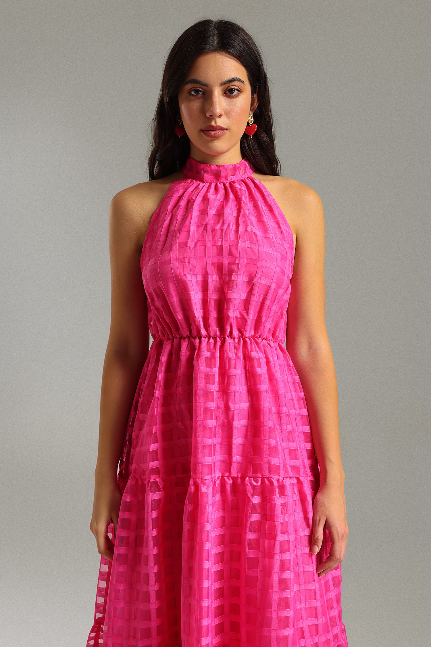 Derela Sleeveless Plaid Maxi Dress