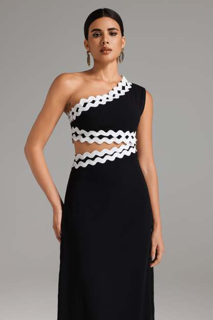 Eamon One Shoulder Cut Out Maxi Dress