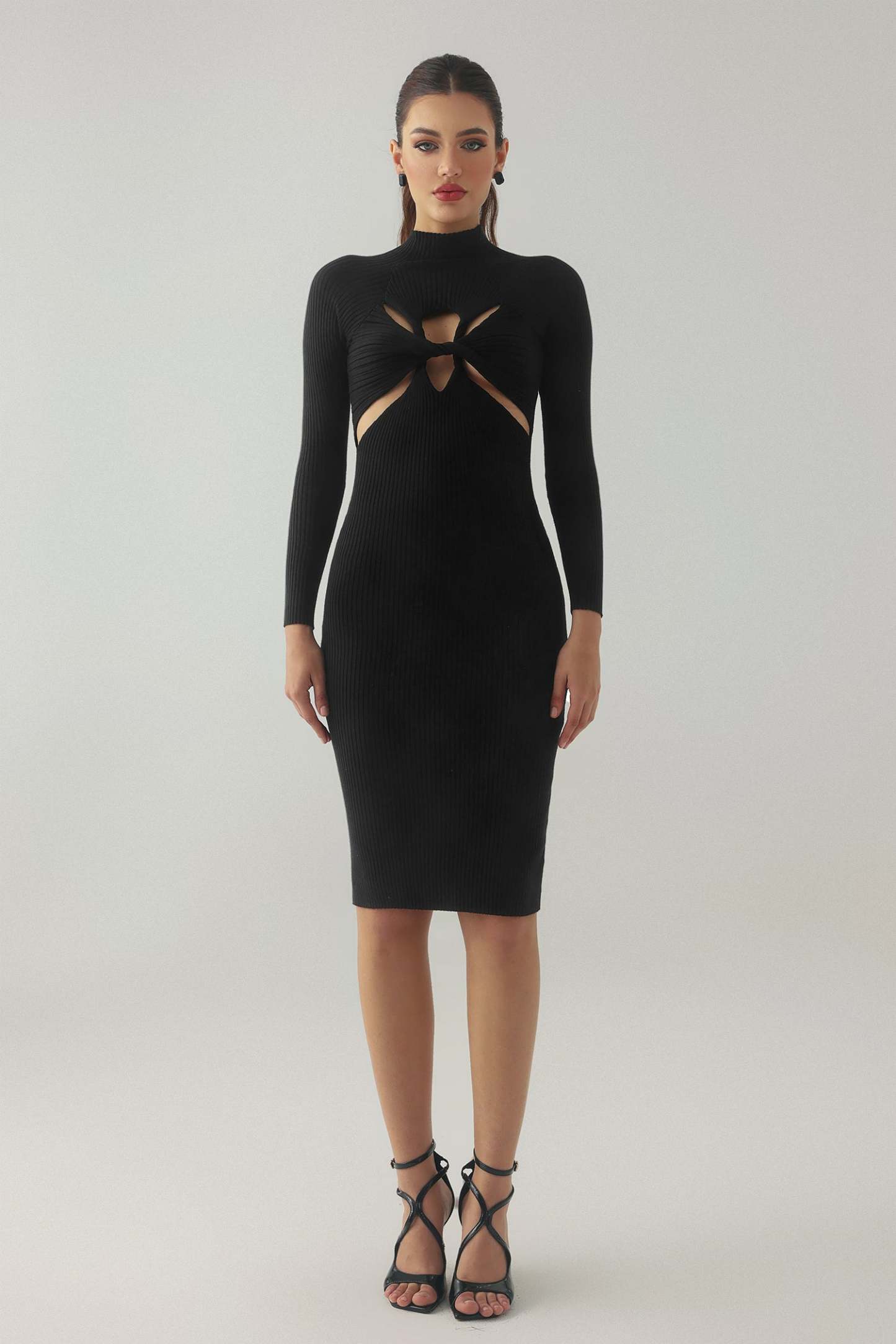 Edmonia Cutout Knitted Midi Dress